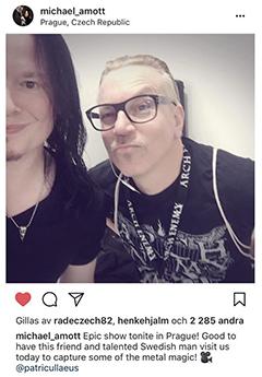 Michael Amott and Patric Ullaeus czech insta