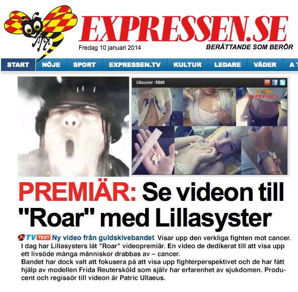 Expressen 10 jan 2014 fuckcancer