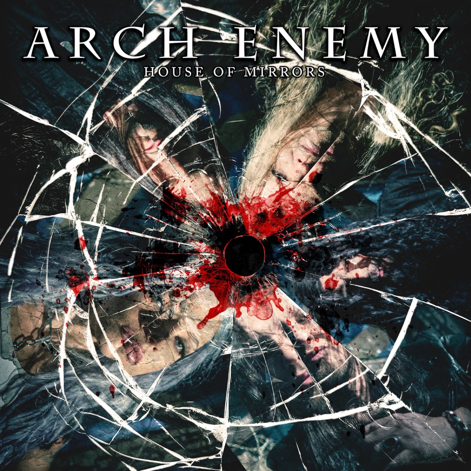 ARCH ENEMY / ROOT OF ALL EVIL cover artwork by Patric Ullaeus