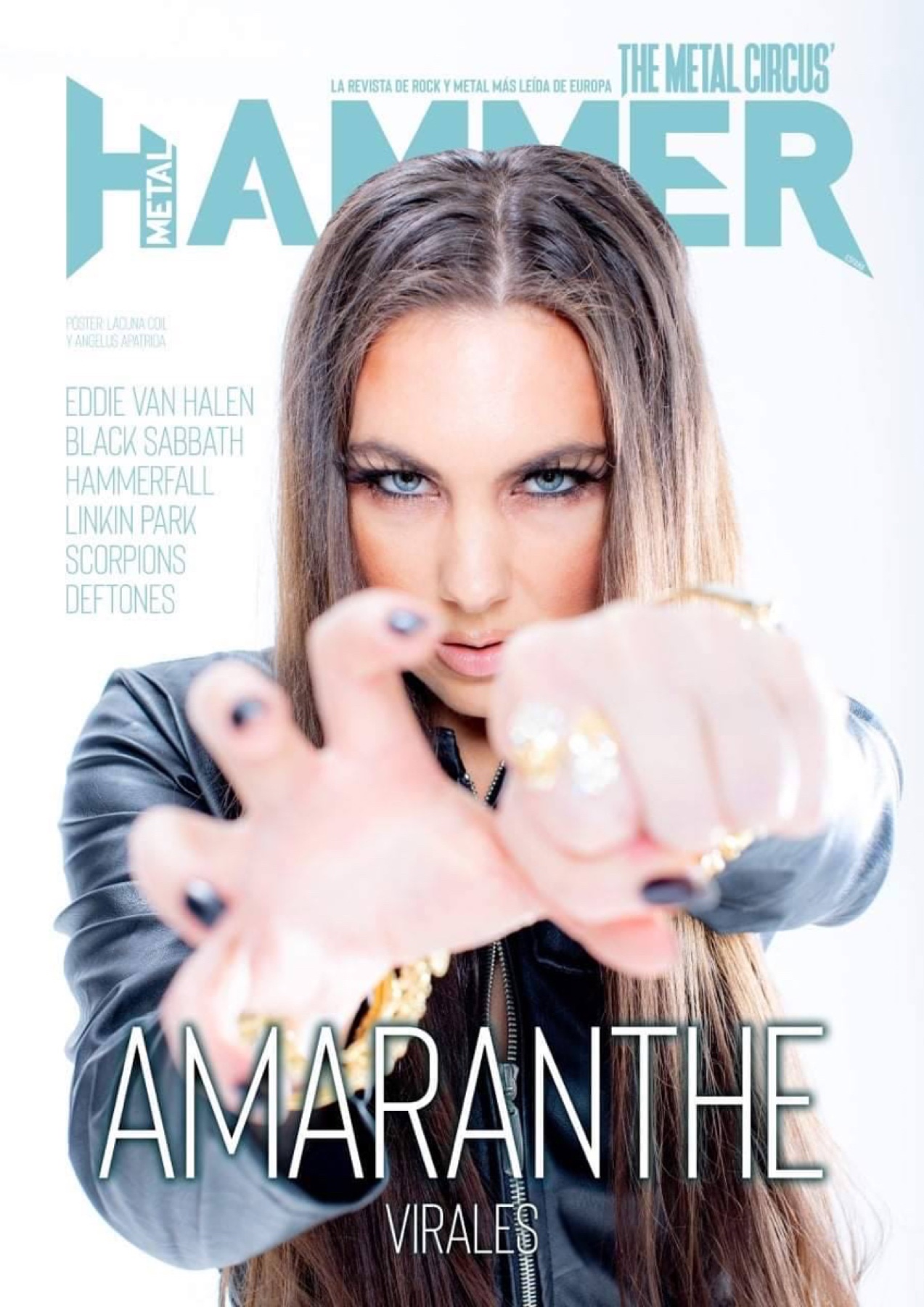 AMARANTHE / METAL HAMMER cover featuring photography by Patric Ullaeus
