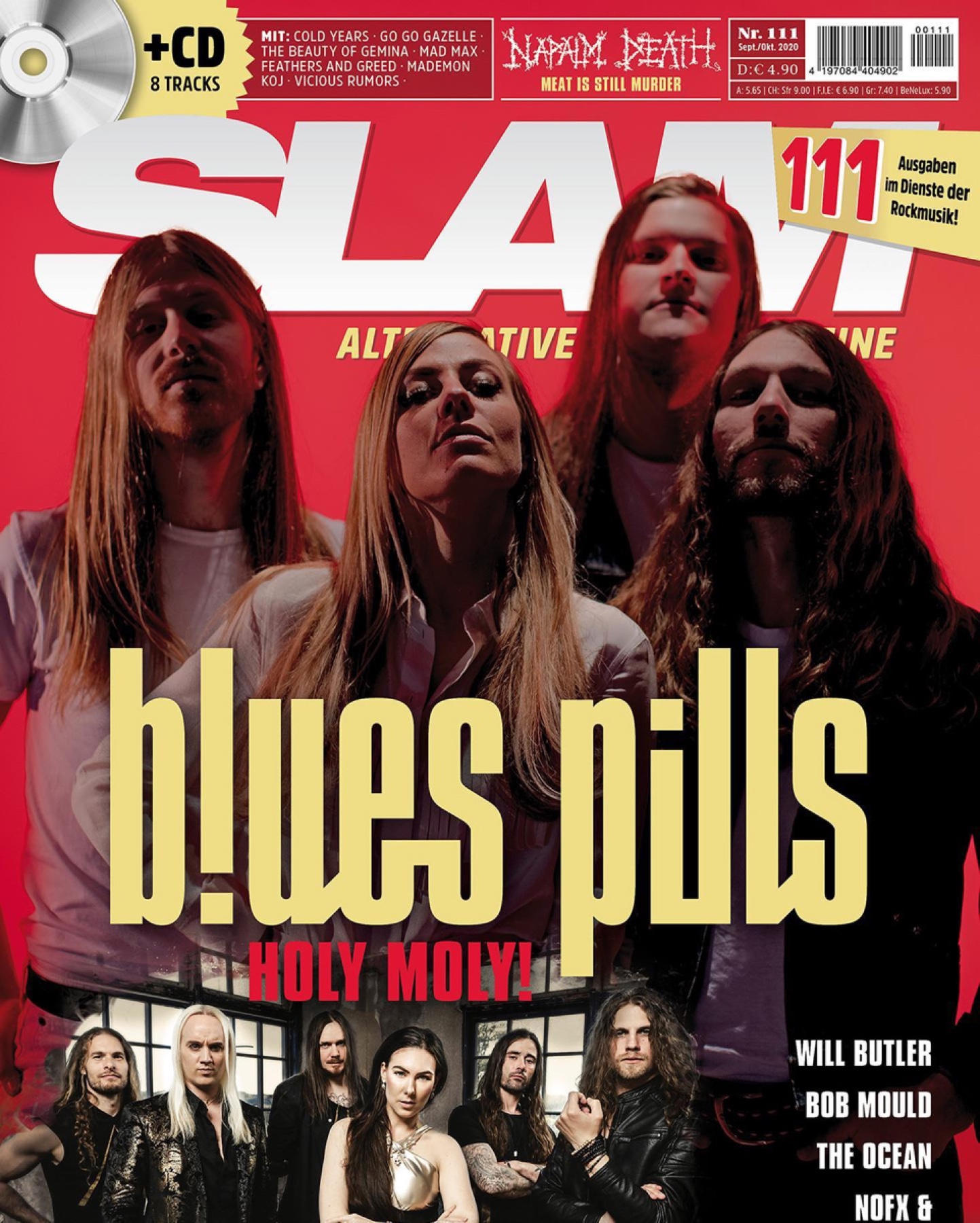 BLUES PILLS / SLAM cover featuring photography by Patric Ullaeus