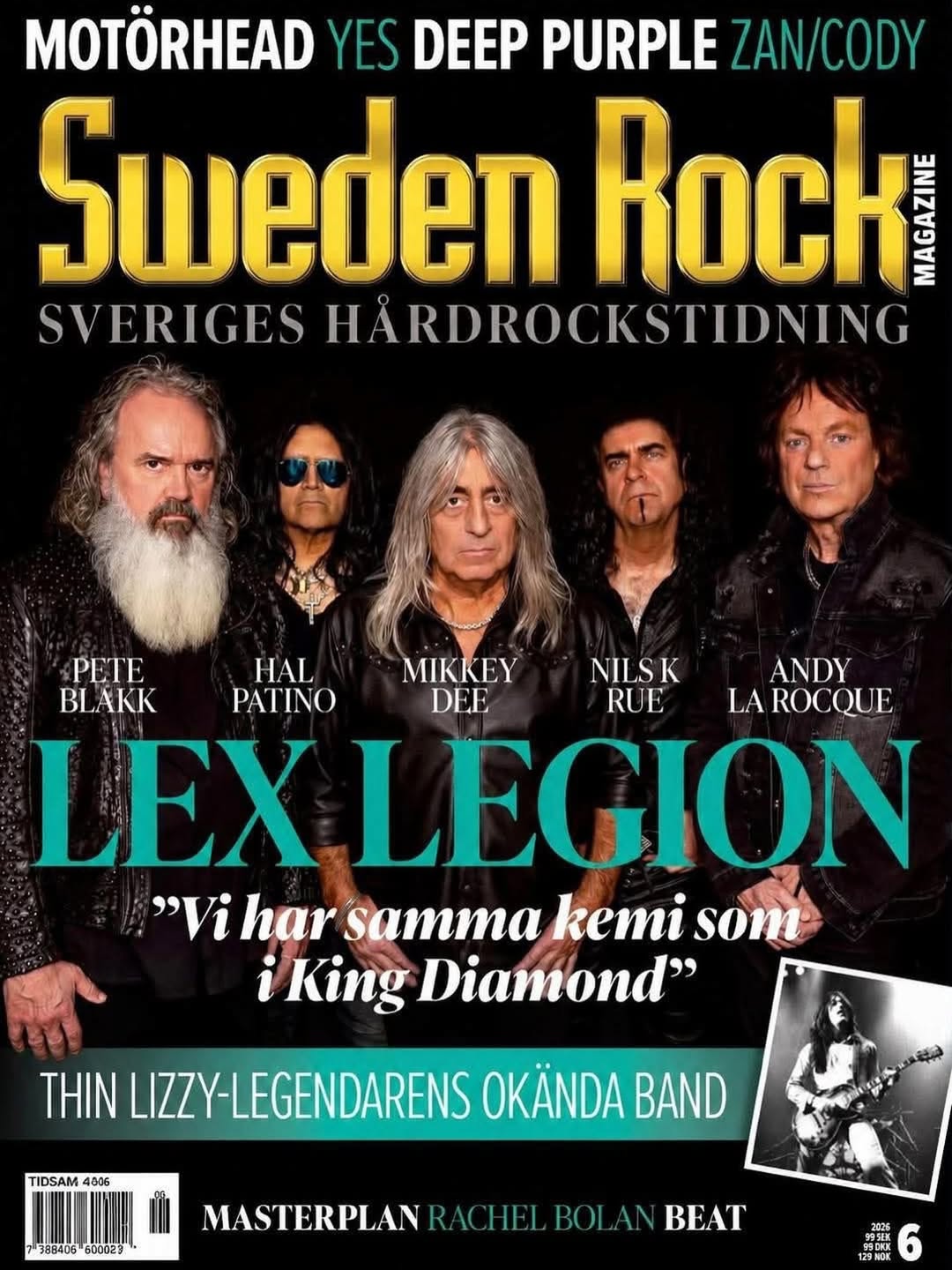 LEX LEGION / SWEDEN ROCK MAGAZINE cover featuring photography by Patric Ullaeus