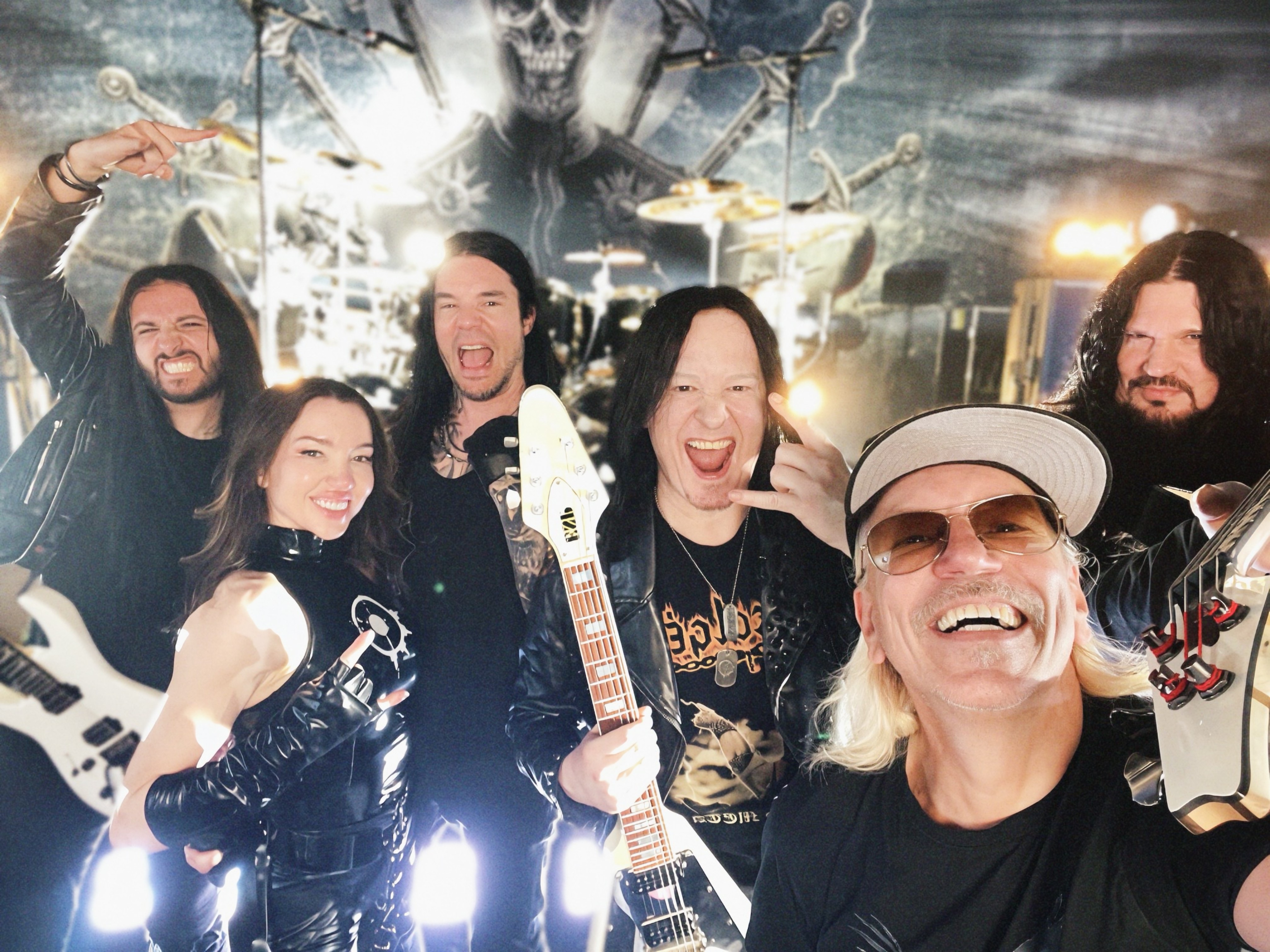 Patric Ullaeus with Arch Enemy on set